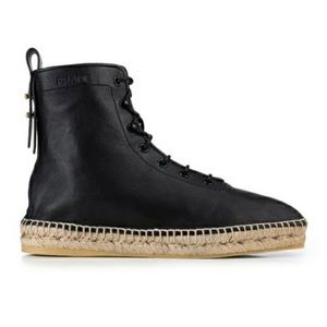 Frame Le Boston Leather High Top Espadrilles Booties